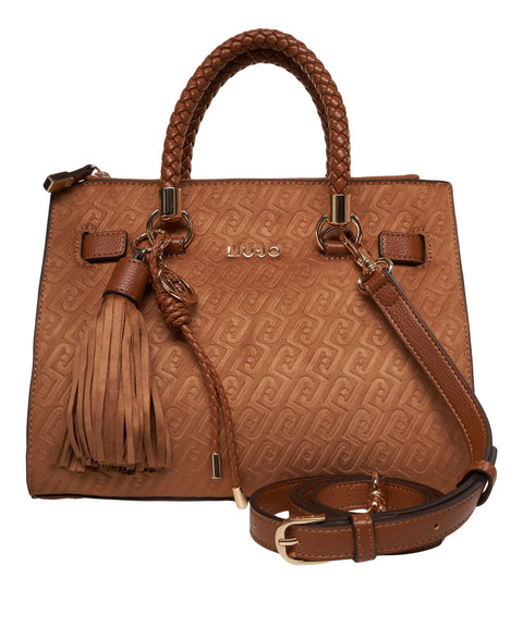 Handbag with logo details