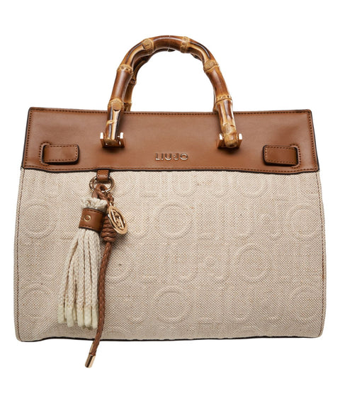 Handbag with logo details