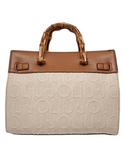 Handbag with logo details