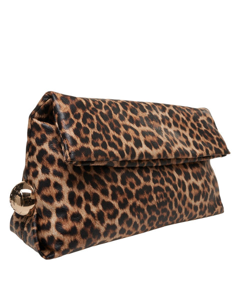 Clutch with animal print