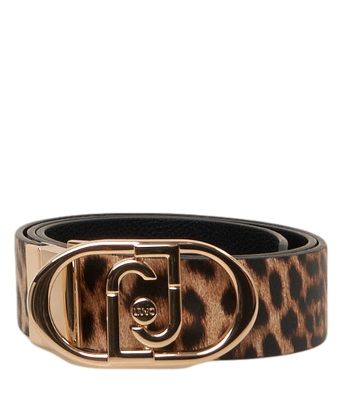 Cintura con stampa animalier