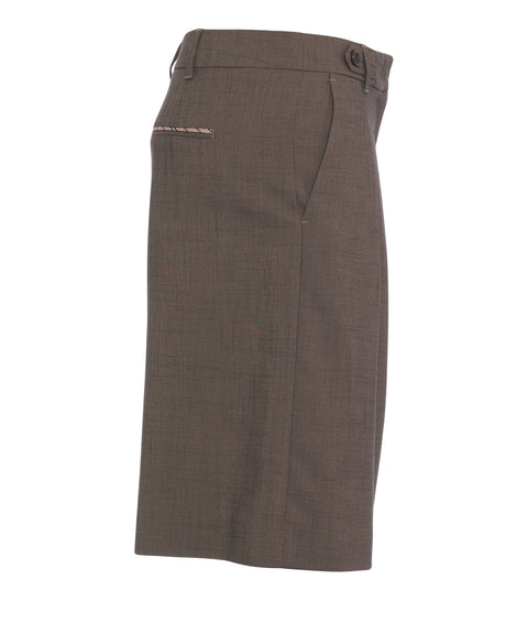 Bermuda in tessuto mélange