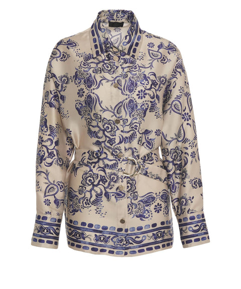 Blusa con stampa floreale