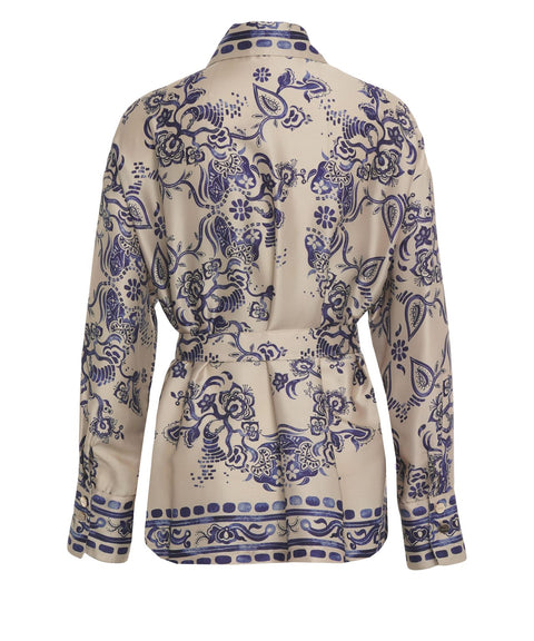 Blusa con stampa floreale