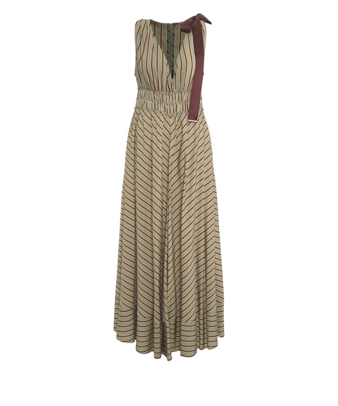 Abito maxi a righe