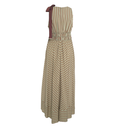 Abito maxi a righe