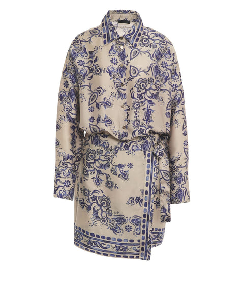 Abito chemisier in raso