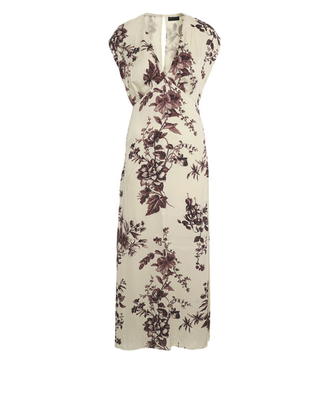 Abito maxi con motivo floreale