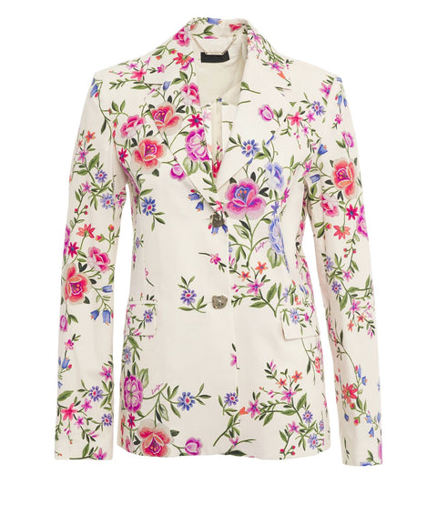Blazer con stampa floreale