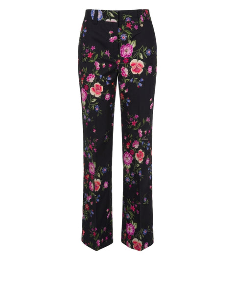 Pantaloni con stampa floreale