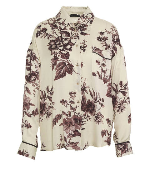 Blusa con motivo floreale