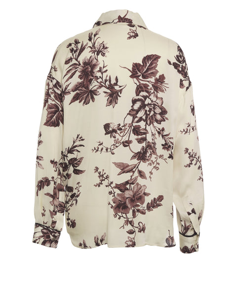 Blusa con motivo floreale