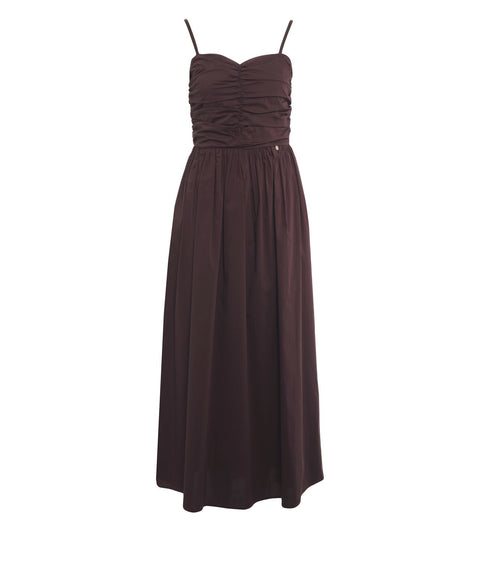 Abito maxi in popeline