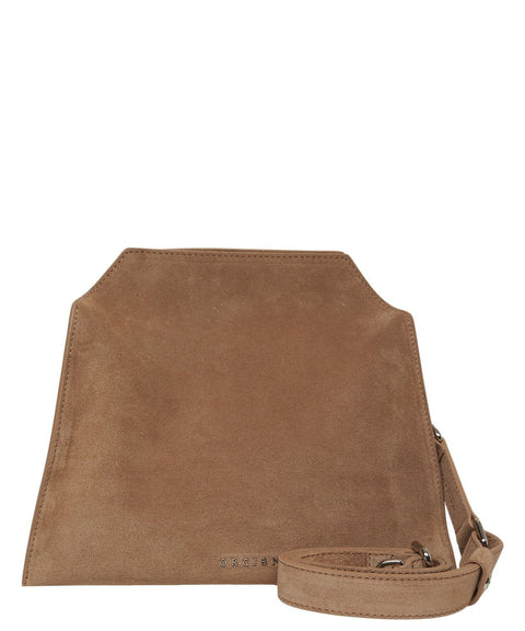 Borsa a spalla scamosciata