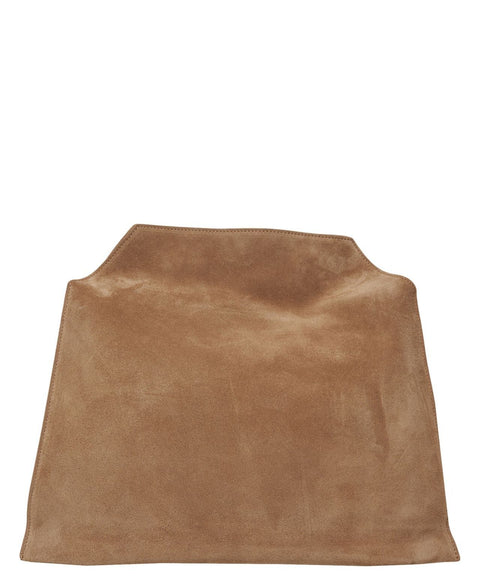 Schultertasche aus Wildleder