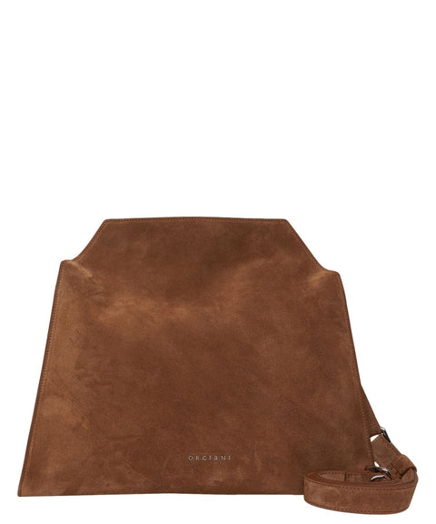 Borsa a spalla scamosciata