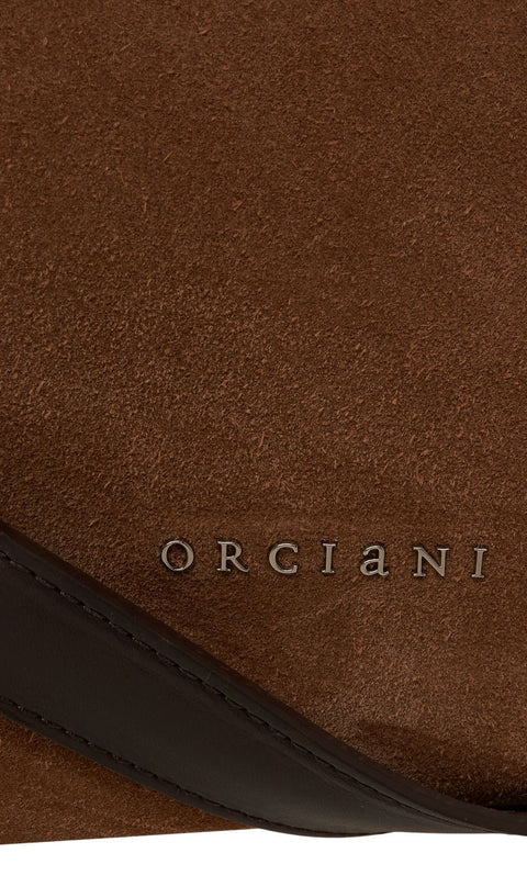 Borsa a spalla scamosciata