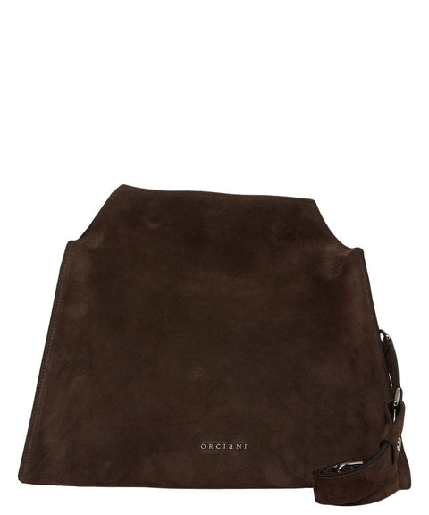 Borsa a spalla scamosciata