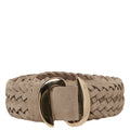 Cintura intrecciata in pelle scamosciata