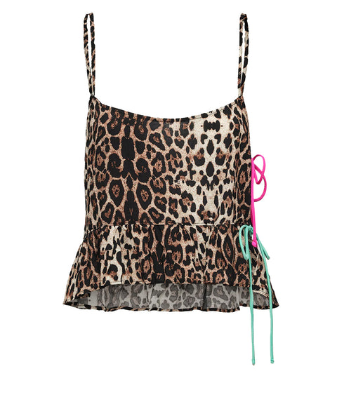 Top con stampa animalier