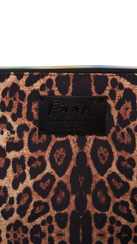 Pochette mit Animal Print