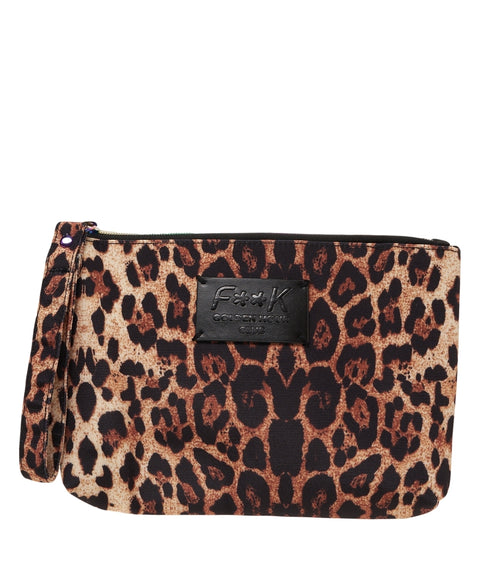 Pochette mit Animal Print
