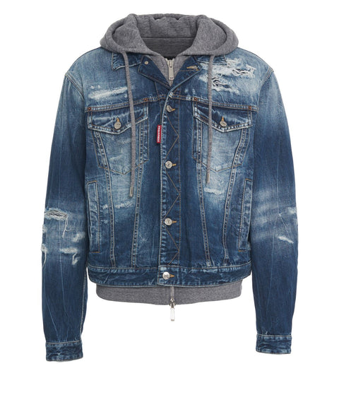 Giacca in denim con cappuccio
