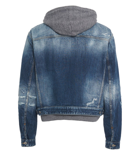 Giacca in denim con cappuccio