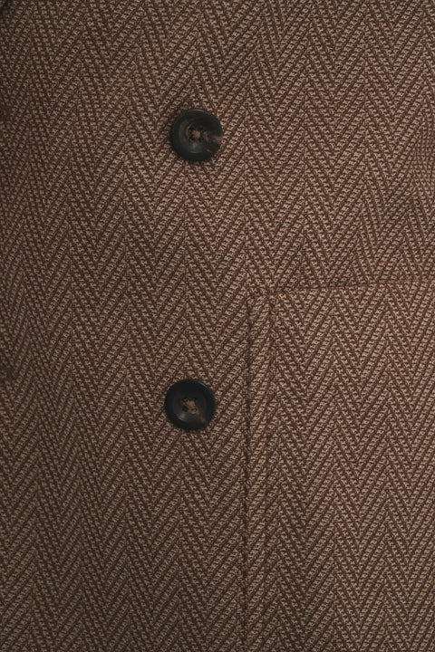 Doppelreiher Blazer mit Fischgrätmuster