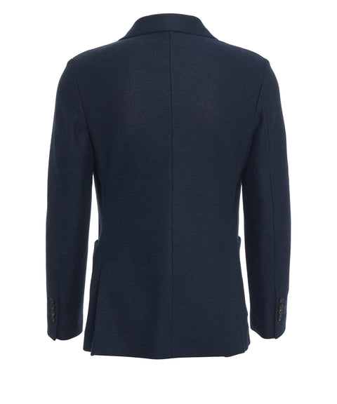 Blazer aus Baumwoll-Leinengemisch