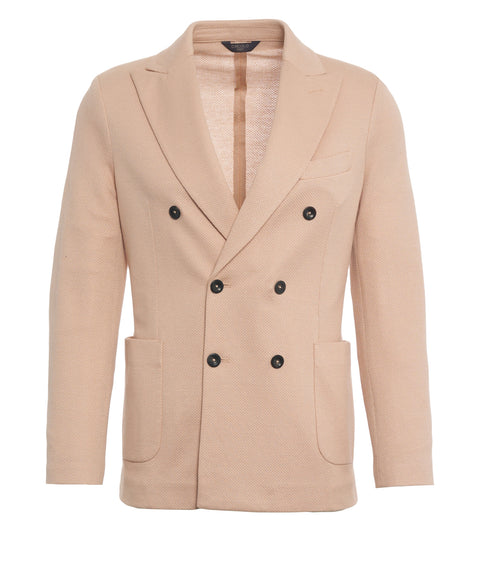 Blazer in misto cotone e lino