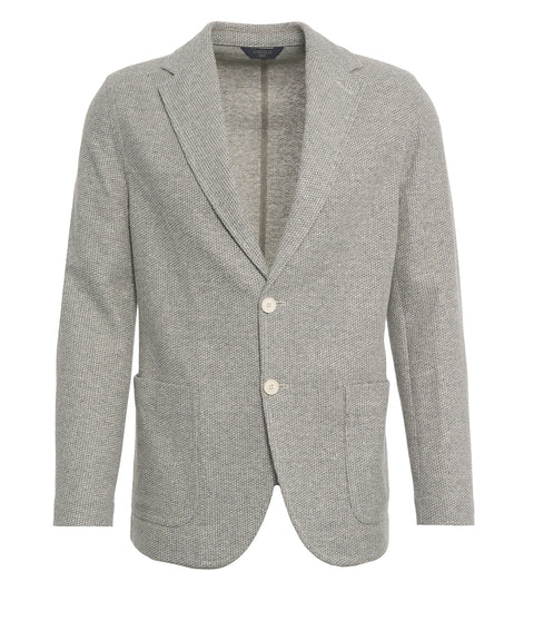 Blazer aus Baumwoll-Leinengemisch