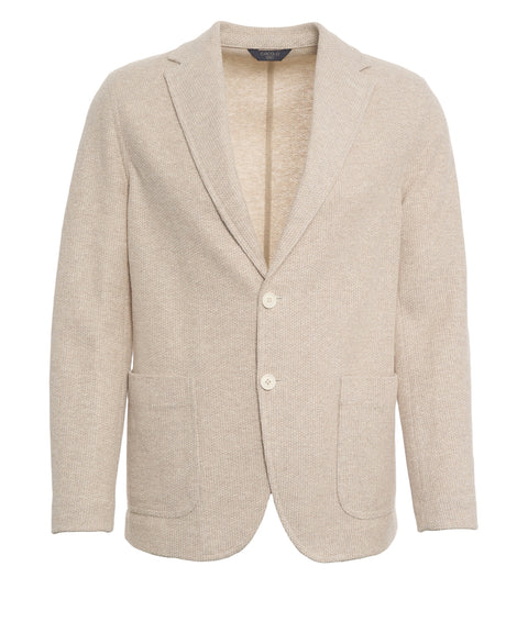 Blazer in cotton-linen blend