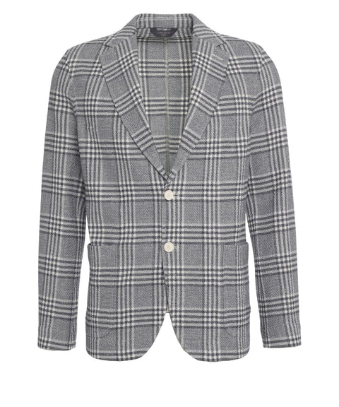 Einreiher Blazer mit Karomuster