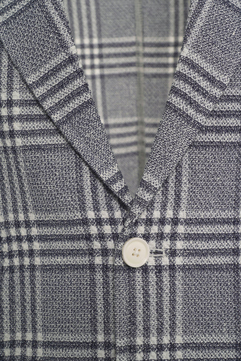 Einreiher Blazer mit Karomuster