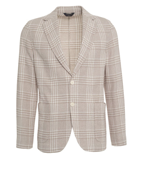 Einreiher Blazer mit Karomuster