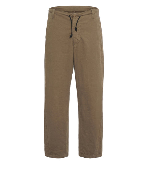 Cotton-linen blend pants