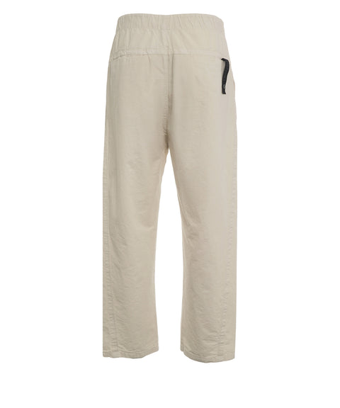 Pantaloni in misto cotone e lino