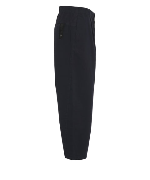 Pantaloni in misto cotone e lino