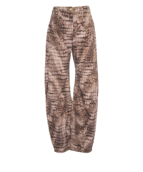 Jeans im Phyton-Optik