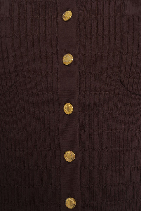 Strickjacke mit Logodetail