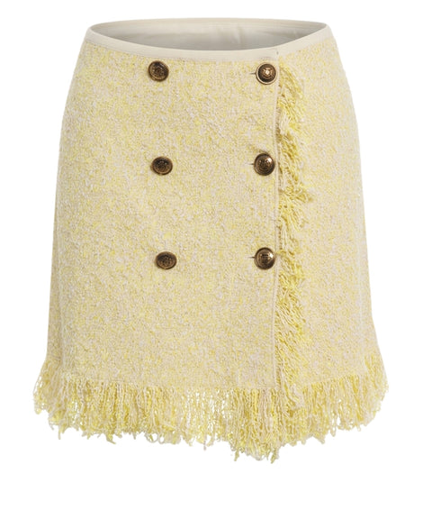 Bouclé knit miniskirt