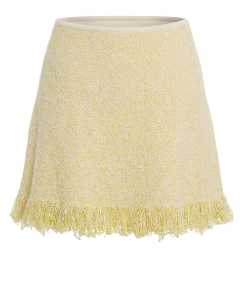 Bouclé knit miniskirt