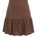 Linen blend mini skirt