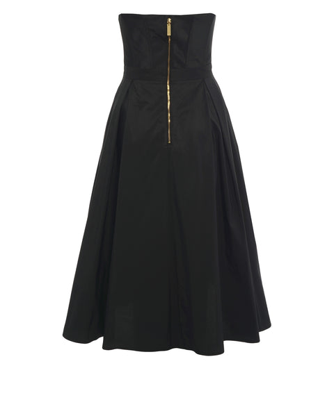 Abito midi con applicazioni floreali