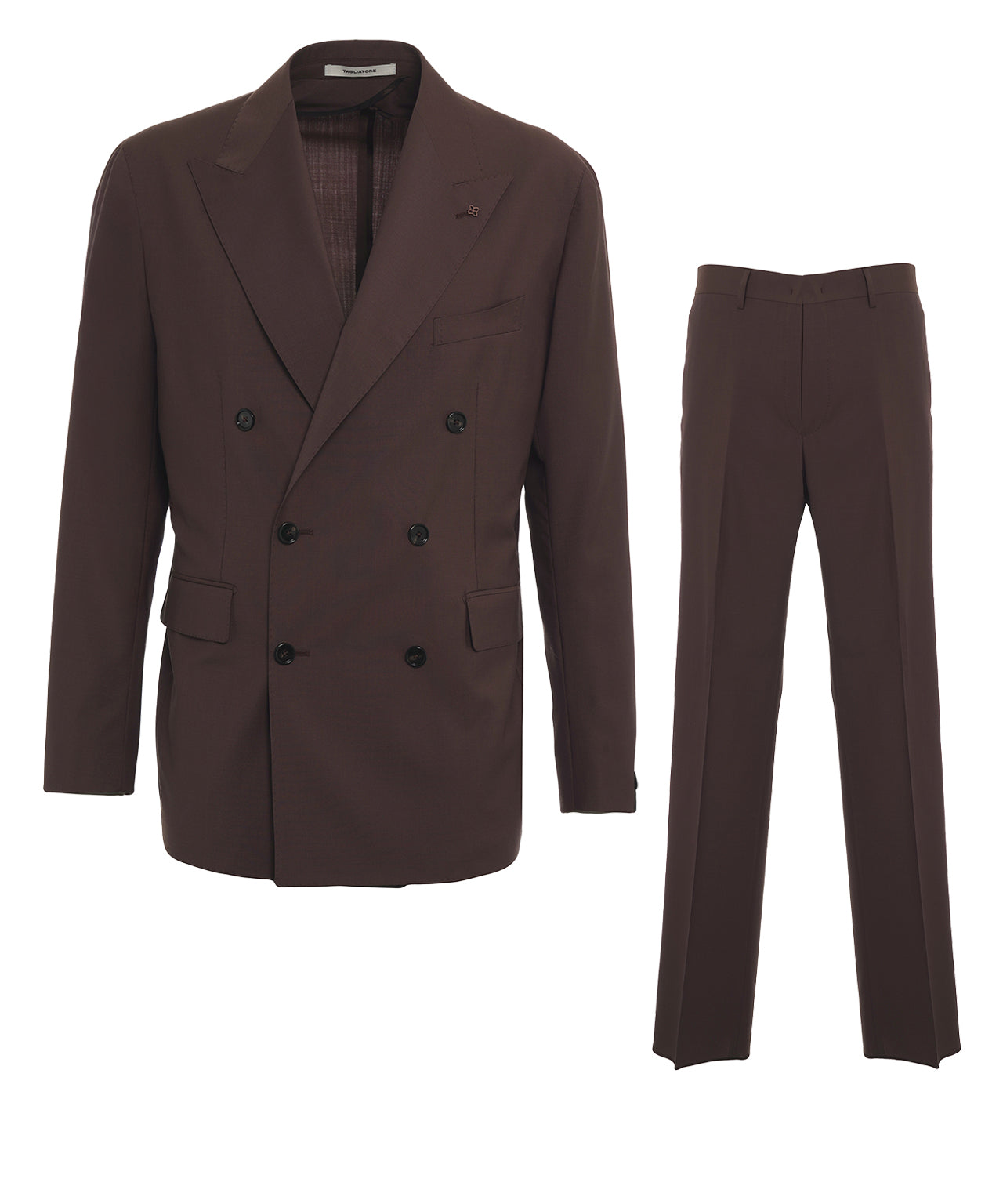 TAGLIATORE ブラウン ウール シルク スーツ 48 Tagliatore Wool double-breasted suit Brown Men – MAXIMILIAN.it
