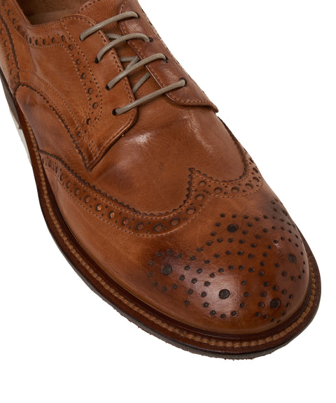 Leather lace-up shoes