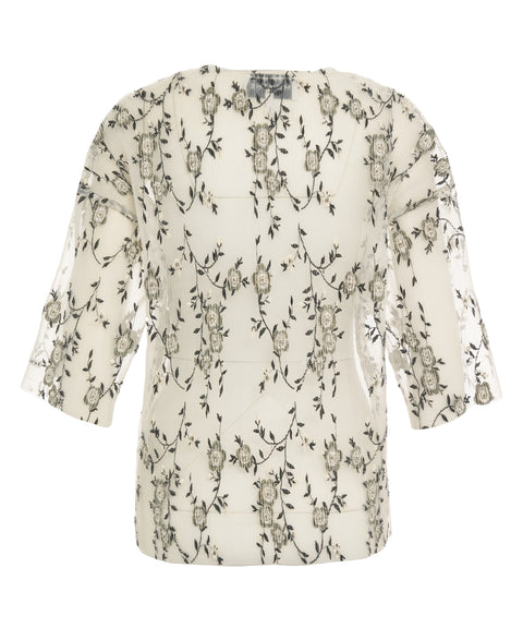 T-shirt con ricamo floreale 'Baltazar'