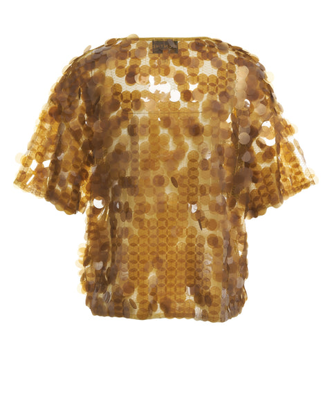 T-Shirt mit Pailletten 'Belmira'