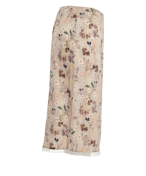 Gonna midi con motivo floreale 'Baia'